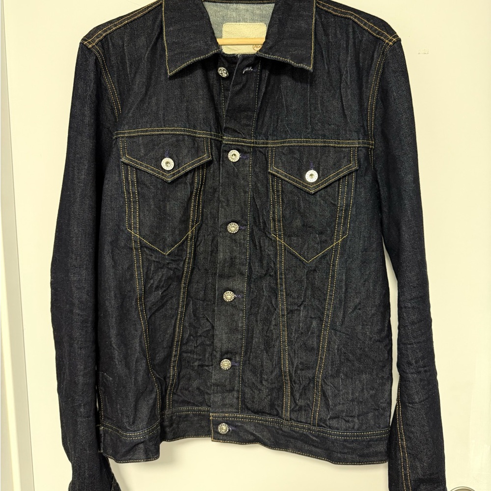 AG Classic Black Denim Jacket Large